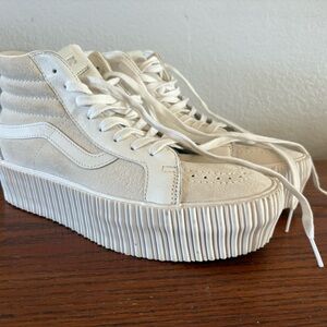 Vans Women's Off-White Platform Sneakers